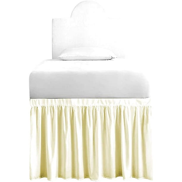 Dorm Room Bed Skirt for Twin XL Dorm Bed,Extended Dorm Bed SkirtLong