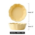 thumbnail image 3 of Qeeadeea Petit Plat Rond de Cuisson, Ensemble de 2, Moule à Tarte en Céramique Coloré, Assiette à Tarte Ronde en Céramique - Jaune - 15x15x5 cm, 16 Oz, 3 of 7