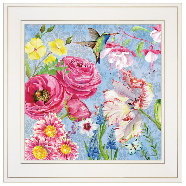 "English Garden II" by Barb Tourtillotte, Ready to Hang Framed Print, White Frame