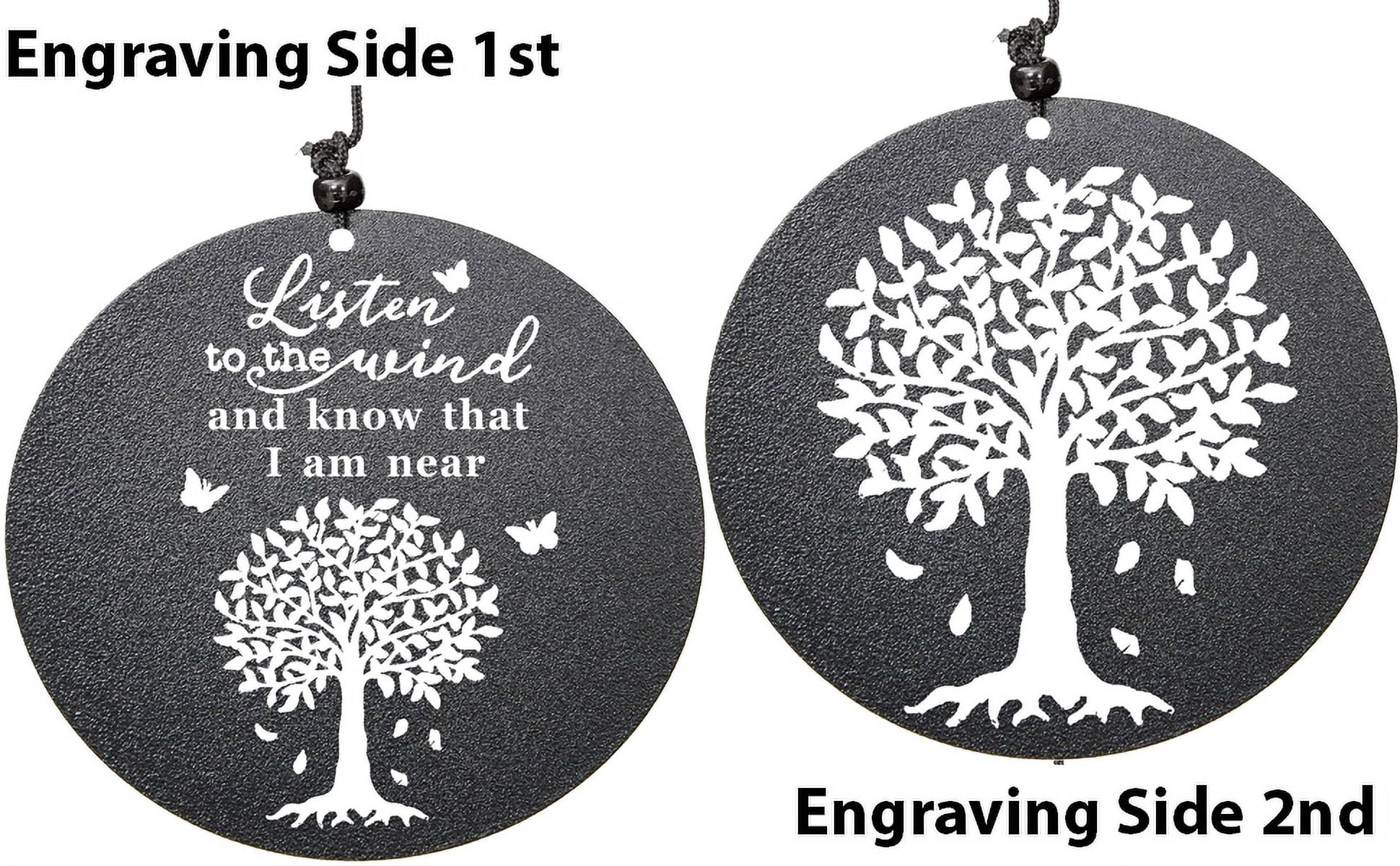 Sympathy Wind Chimes with Engraved Tree of Life, 40" Memorial Wind Chimes for Loss of a Loved One Prime,Memorial/Sympathy/Remembrance Gifts,Wind Chimes for Outside Garden & Home Decor