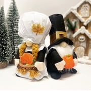Gnomes Fall Decorations 2 Pack,Thanksgiving Gnomes Pumpkins Table Decor for Home Farmhouse Indoor Thanksgiving Gifts
