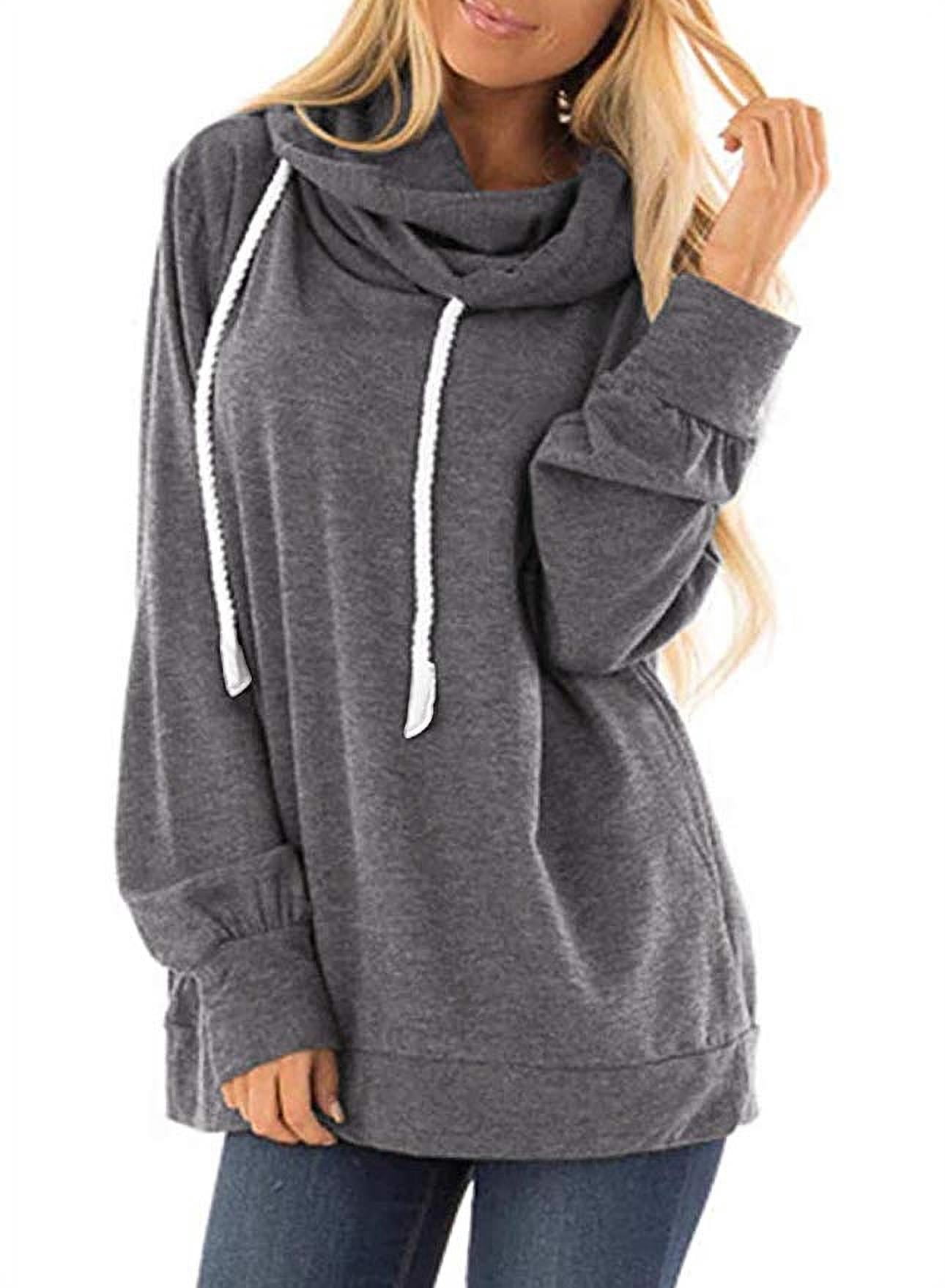 Women's Cowl Neck Drawstring Pullover 
