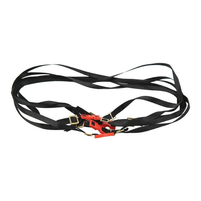 5pcs 1/10 Scale RC Tie Down Straps Sturdy Length Adjustable Luggage Rope Roof Rack Tie Down Straps for RC Red