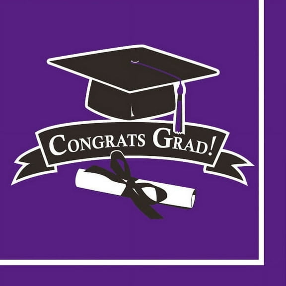 Purple Graduation Lunch Napkins (36)