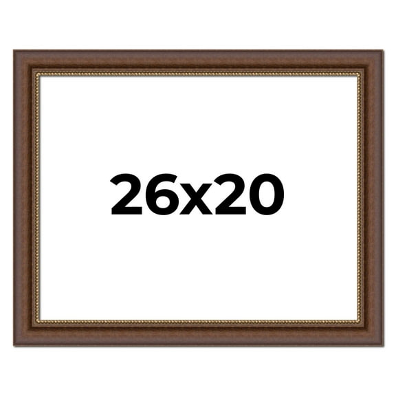 26x20 Copper and Brown Real Wood Picture Frame Width 2 inches | Interior Frame Depth 0.5 inches |