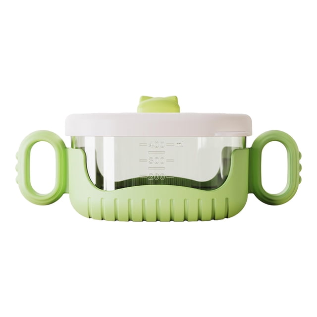 Cuenco Para Bebé, Cubierta De Cuenco Desmontable, Utensilios Para Comida De Silicona, Silicona Para Bebés Verde