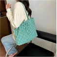 thumbnail image 6 of SPEKSEE Gingham Tote Bag Vintage Shoulder Tote Lightweight Shoulder Bag Gingham Large Capacity Handbag, 6 of 7