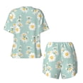 thumbnail image 5 of Kdxio Floral Daisy Print Pajamas Sets for Women Short-Sleeved Pjs with Lounge Shorts Two Piece Sleepwear S-4XL, 5 of 9