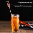 thumbnail image 5 of Thinsont Stainless Steel Bar Spoon with Long Handle Stirring Spiral Pattern Mixing Blending Stirrer Spoons Twisted Barware Gadgets Fork Rose Gold, 5 of 8