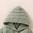 thumbnail image 6 of FNNMNNR Autumn Winter Baby Boys Girls Clothes Warm Knitted Jumpsuit Newborn Romper Clothing Playsuit Light Green 3-6 Months, 6 of 8