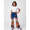 thumbnail image 3 of 7-8Y Girls Colored Flared Pants Digital Print Trousers Slim-Fit Wide Leg Flare for Spring Summer Autumn, 3 of 6