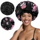 thumbnail image 1 of Gorro de seda satinada Arqumi para mujeres que duermen, 2 unidades, negro, 1 of 5