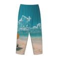 thumbnail image 3 of Lsque Shopping Cart On Tropical Beach Print Women's Pajama Pants, Lounge Pant - Comfortable Home Wear,Elastic Waistband, Stylish Design-X-Large, 3 of 9