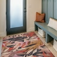 thumbnail image 3 of Linon Outdoor Washable Area Rug Collection, Orange and Cream, 3' x 5', 3 of 7