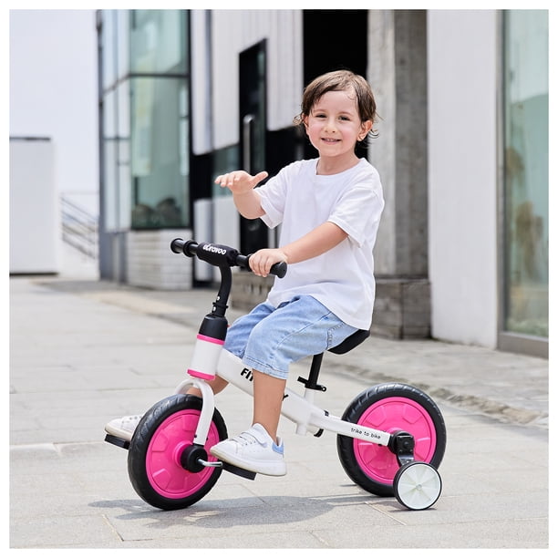 UBRAVOO Fit 'n Joy Vélo D'Entraînement 4 En 1 Pour Tout-Petits - Draisienne Évolutive Avec Pédales Et Roues D'Entraînement