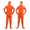 v#105Orange62, variant on Rggeeun Halloween Adults Full Body Jumpsuit Solid Color Elastic Open Face Hood Slim Fit Stretch for Indoor Activities Casual One-Pieces,White,L