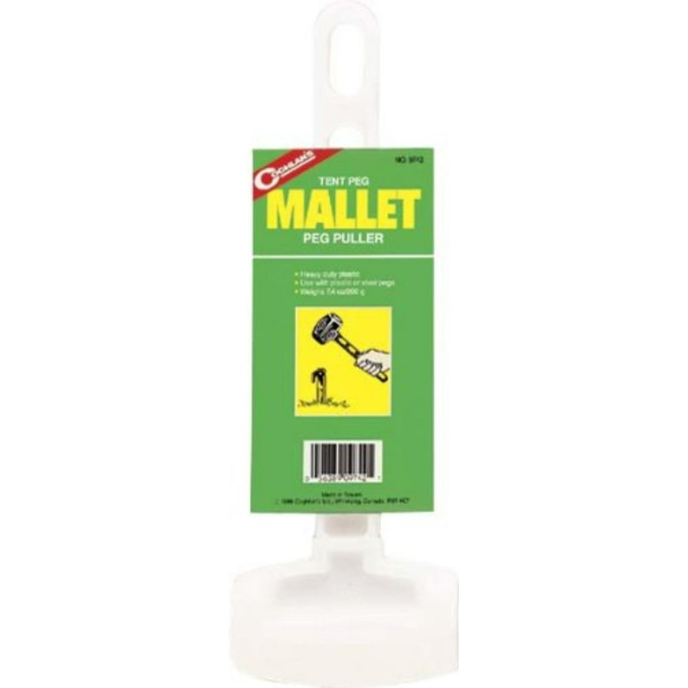 Coghlan's Tent Peg Mallet, Mallet with plastic head for driving tent