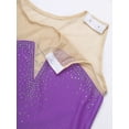 thumbnail image 6 of iEFiEL Kids Girls Sleeveless Sparkly Rhinestone Ballet Dance Leotard Mesh Splice Skating Gymnastics Dress, 6 of 7