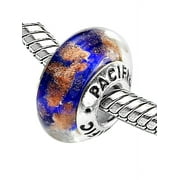 Pacific 925 Charms Sterling Silver Core Glass Bead - Sandy Beach
