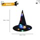 thumbnail image 1 of Sombrero de bruja luminoso con luz LED para Halloween, decoración para exteriores, jardín, fiesta de adultos, graduación, disfraz, 1 of 4