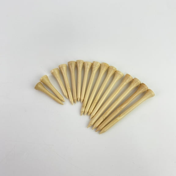 Speedinistic Golf tees,2-3/4 and 3-1/4 Inch Professional Bamboo Golf Tees - Stronger Than Wooden Golf Tees Biodegradable & Less Friction - 16 pcs