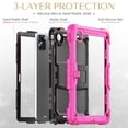 thumbnail image 3 of Allytech Shockproof Case for Lenovo Tab M11 11 Inch 2024, Lenovo Tab M11 Case with Screen Protector/Pencil Holder, Rugged Hybrid Bumper Shoulder Strap Kids Friendly All-Round Protective Cover,Rose, 3 of 8