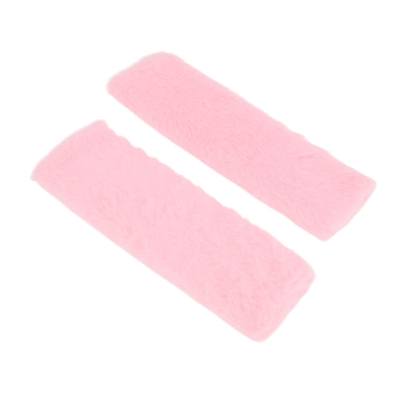 Unique Bargains Pink Seat Belt Cover Pad Plush 23.5cm Seatbelt Strap Cushion Shoulder Padding 1 Pair