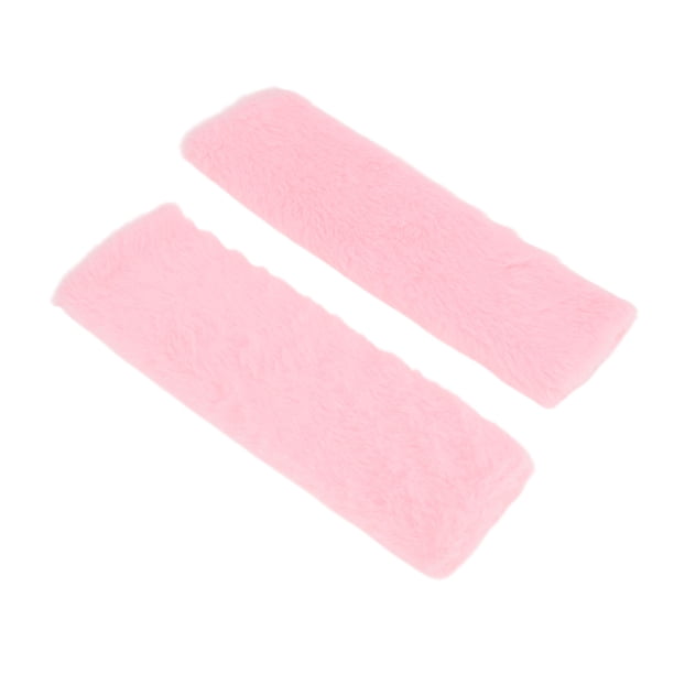 Funda de cinturón de seguridad de felpa rosa Unique Bargains de 23.5 cm, cojín para el cinturón de seguridad, acolchado para los hombros, 1 par