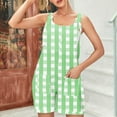 thumbnail image 2 of Plus Size Plaid Overalls for Women Strap Shorts Jumpsuit Trendy Summer Casual Suspender Bodysuit, 2 of 7