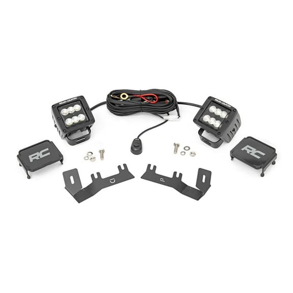 Rough Country 2" Flood LED Ditch Light Kit for 2014-2018 Chevy Silverado - 71053