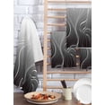 thumbnail image 2 of Black Geometric Kitchen Dish Towels for Drying Dishes Set of 2, Modern White Stripe Abstract Distortion Art Waffle Weave Microfiber Hand Tea Bathroom Towels Quick Dry & Absorbent Towel 15.7x23.6, 2 of 7