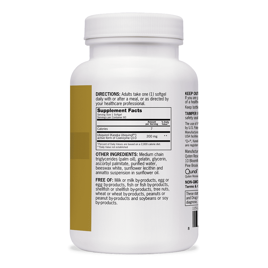 Qunol Ubiquinol CoQ10 Softgels, 200mg, Extra Strength, Heart Health Supplement, 60 Count