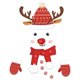 thumbnail image 1 of 1 Pc Snowman Glass Sticker Self-adhesive Fridge Paster Lightweight Glass Paster, 1 of 3