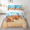thumbnail image 2 of Erosebridal Kawaii Starfish Bedding Sets Full Size, Summer Beach Comforter Sets with Sheets, Marine Seashell Reversible Bed Set, Super Cozy Room Decoration, 7-Piece, 2 of 6
