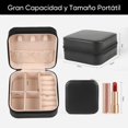 thumbnail image 2 of 12Pcs Caja de Joyero Pequeño Organizador de Joyas, 10x10cm - Mini Organizador de Joyas de Viaje, Portátil Alhajeros de PU para Anillos para Anillos, Pendientes, Collares y Reloj(Negro), 2 of 7