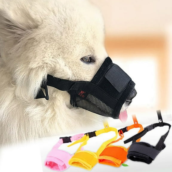 Visland Dog Muzzle for Small Medium Large Dogs, Air Mesh Breathable and Drinkable Pet Muzzle for Anti-Biting Anti-Barking Licking