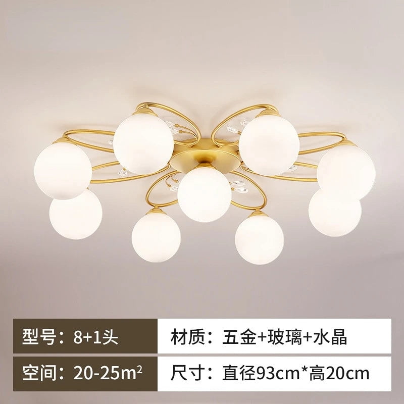 Nordic Living Room Lamp Modern Simple Luxury Gold Dining Room Study Bedroom Ceiling Lamp for Room Decor Kitchen Lampara De Techo