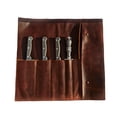thumbnail image 3 of ELW Chef Knife Roll Case, Full Grain Portable Leather Knife Bag, Knife Holder Roll with 5 Pockets, Cooks, & Kitchen Tools Storage, Lightweight & Travel-friendly Cooking Tools Bag - Dark Brown, 3 of 7