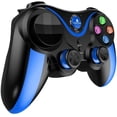 thumbnail image 3 of Mobile Controller for The Most Games, Mobile Gamepad Wireless Game Controller Joystick for Android/iOS, Key Mapping, Shooting Fighting Racing Game-NO Supporting iOS 13.4 or abover (Blue-Black), 3 of 7