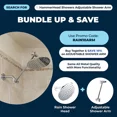thumbnail image 6 of ALL METAL 8 Inch Rain Shower Head Polished Chrome | 2.5 GPM High Flow Rainfall Showerhead with Pressure Optimization | Large Round Rainshower for Wall Mount, Overhead or Ceiling Mount Installations, 6 of 7