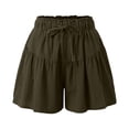 thumbnail image 4 of HAIJIE Womens Summer Swim Shorts Adjustable Ruched Side Bikini Shorts Women's Running Shorts for Women Girls High Waist Loose Fitting Liner Upf50+, 4 of 4