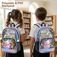 thumbnail image 4 of SEANATIVE Clear Backpacks for Boys Girls Large Capacity Kids Stylish Transparent Bookbag Clear Bags Teens PVC School Backpack School Supplies, Cute Axolotl Bubble Pattern Violet, 4 of 7
