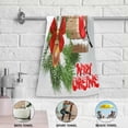 thumbnail image 4 of Bird Wooden Birdhouse Hand Towels 2 PCS, Christmas Greeting Kitchen Towel Ultra Soft and Highly Absorbent,Decorative Fingertip Face Towel for Bathroom Hotel, 28.3"x14.4", 4 of 5