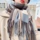 thumbnail image 3 of Bufandas de moda Mantón largo Invierno Grueso Cálido Tejido Bufanda grande a cuadros, 3 of 5