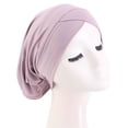 thumbnail image 5 of Guiexla Ethnic Style Cross Design Bottoming Hat Solid Color Straight Opening Tube Turban Hat Elastic Fine Workmanship Sleeping Hat, 5 of 8