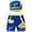 Light Yellow, variant on Boys 2pcs Swim Trunks Cartoon Dinosaur Beach Boxers with Cap Swimsuit Set UPF 50+(Light Yellow,5-6 Years)