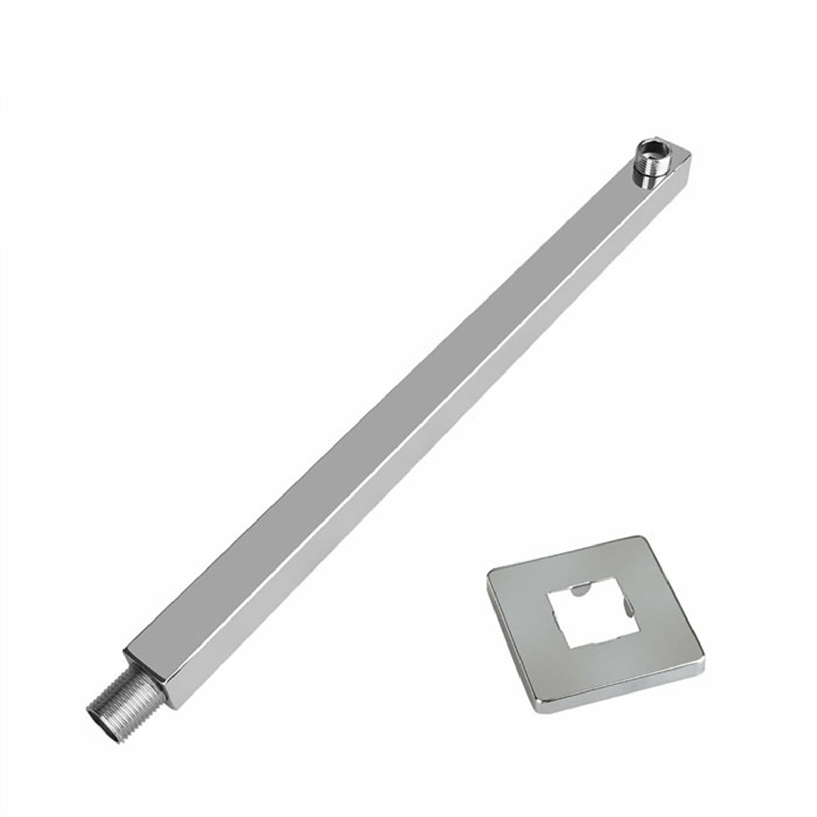 16-inch Stainless Steel Square Rainfall Shower Head Extension Arm Wall Mounted 