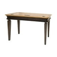 thumbnail image 3 of Pemberly Row Executive Writing Desk Writing Table Office Desk Wood Top Brown, 3 of 11
