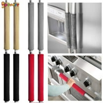 Spencer 2/1 Pairs Refrigerator Door Handle Covers, Kitchen Appliance Decor Handle Cover Protector for Fridge Oven Dishwasher (Black)