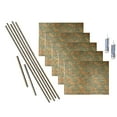 thumbnail image 1 of FASÄDE Ripple Decorative Vinyl Backsplash 15 sq ft Kit in Copper Fantasy, 1 of 6